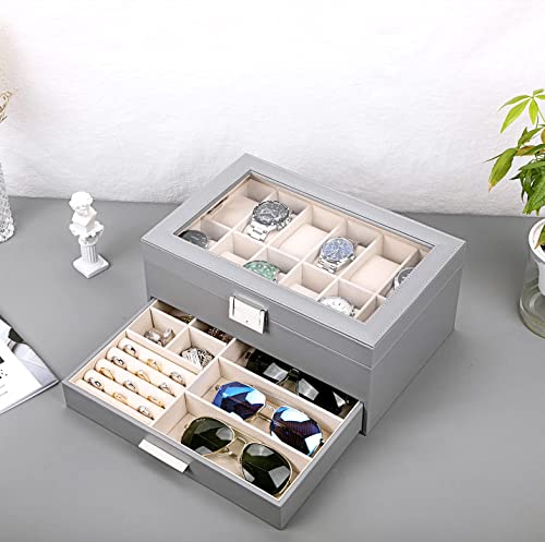 Voova 2-Layer Watch and Jewelry Organizer