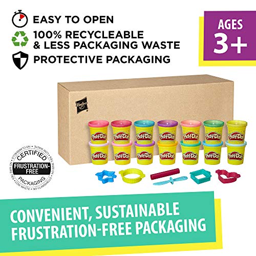 Sparkling Play-Doh Set: 14 Non-Toxic Modeling Cans