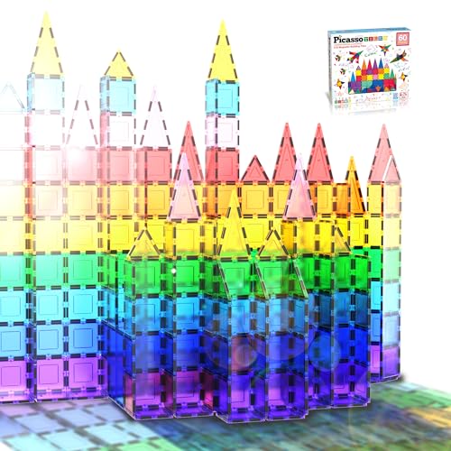 PicassoTiles 60pcs Magnetic Building Blocks - Inspire Creativity