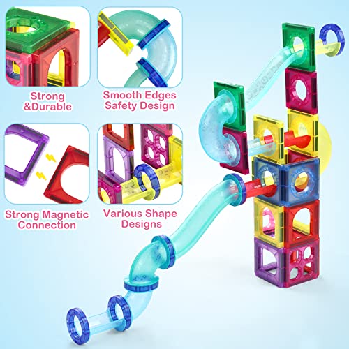 Magnetic Marble Run Toy, 45pcs, STEAM Educational