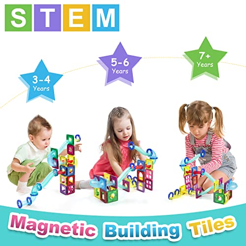 Magnetic Marble Run Toy, 45pcs, STEAM Educational