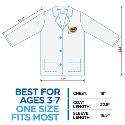 Kids Scientist Lab Coat Costume Set - Goggles & ID