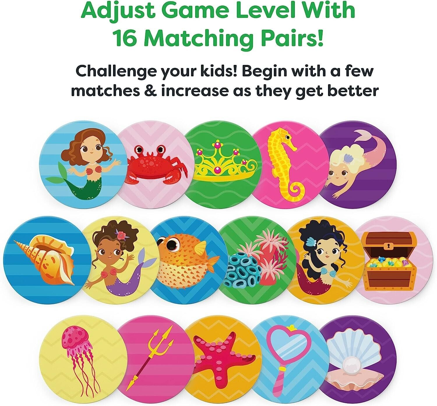 Kids' Matching Memory Game - 32pc Preschool Toys