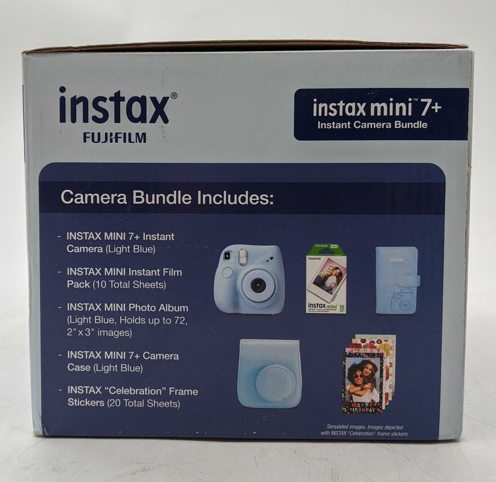 Fujifilm Instax mini 7+ Instant Camera Bundle Light Blue 600021794