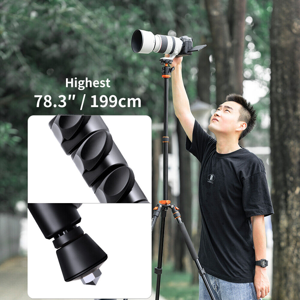 78" Aluminum Camera Tripod with 360 Degree Head