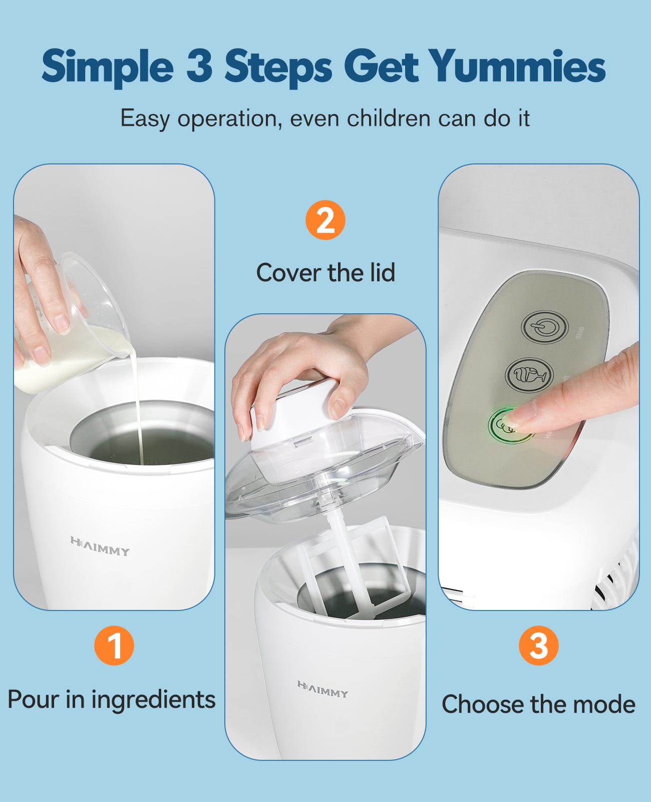 700ml Automatic Ice Cream Maker with 2 Modes