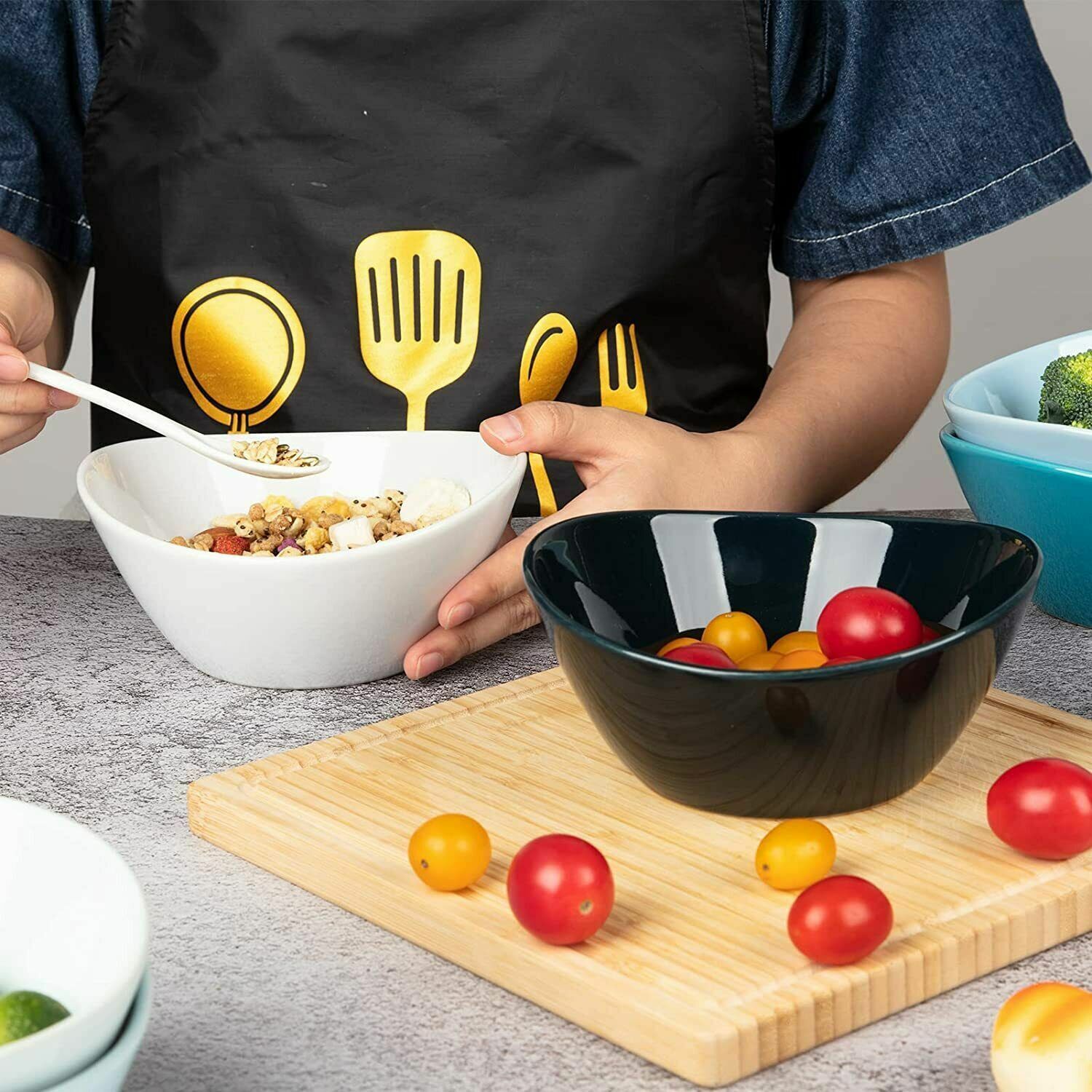 Microwave-Safe Ceramic Ice Cream Bowls Set