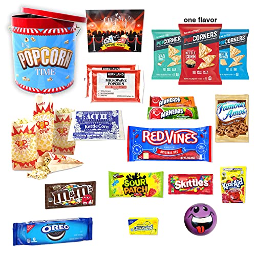Movie Night Gift Basket with Full-Size Candy Variety