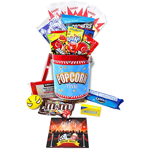 Movie Night Gift Basket with Full-Size Candy Variety