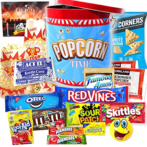 Movie Night Gift Basket with Full-Size Candy Variety