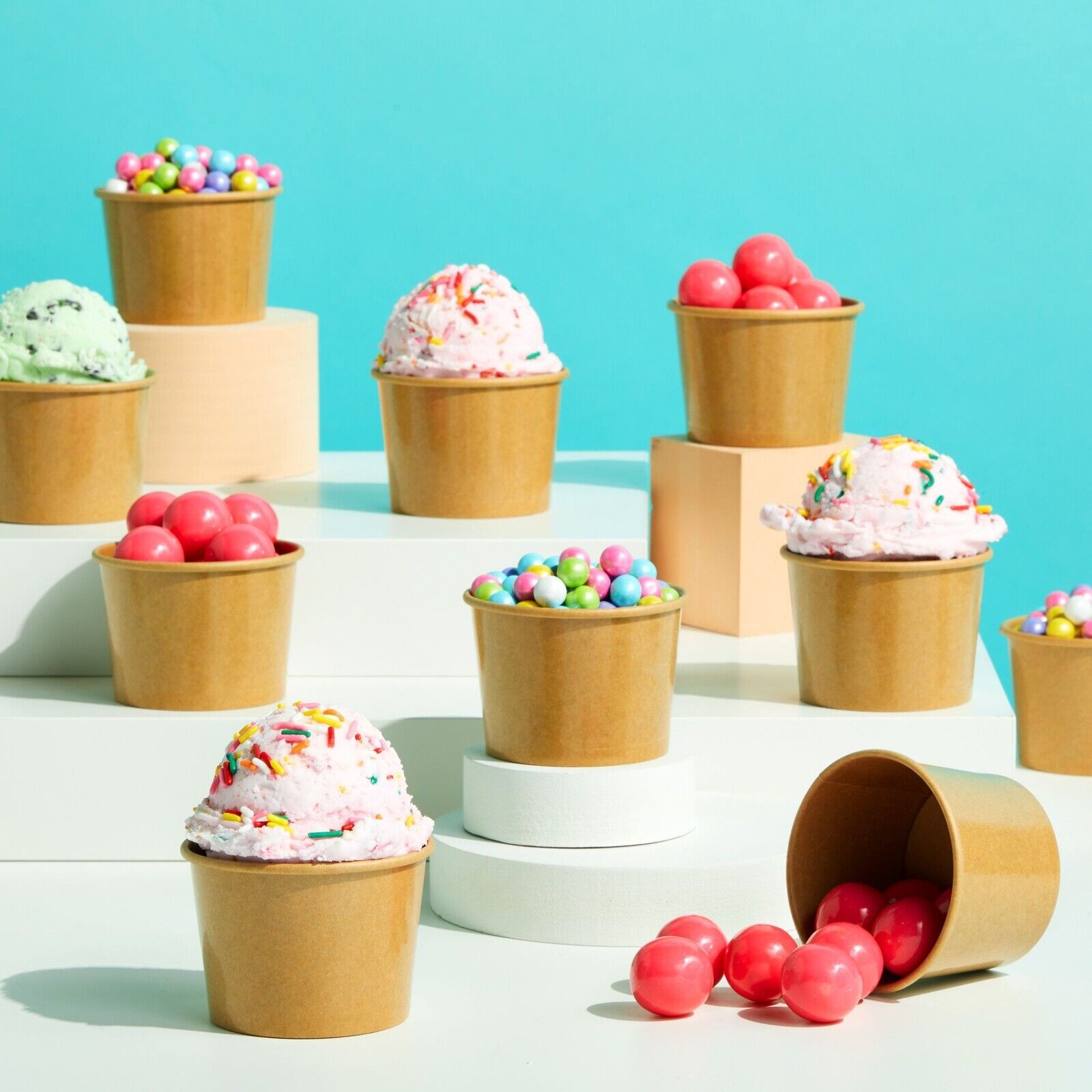 50 Disposable 5 oz Ice Cream Cups