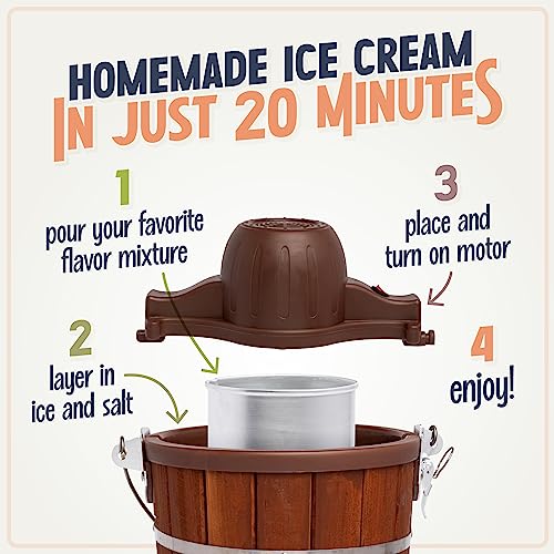 Electric Wood Bucket Ice Cream Maker