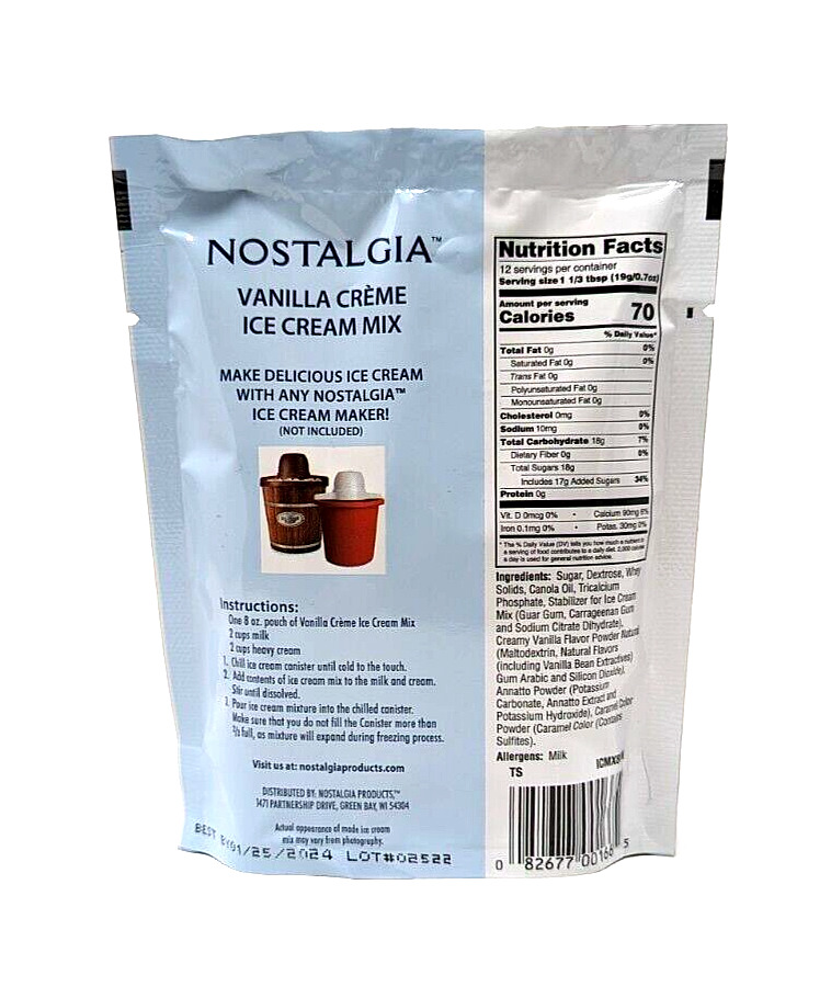 3-Pack Ice Cream Mix: Vanilla, Chocolate, Strawberry