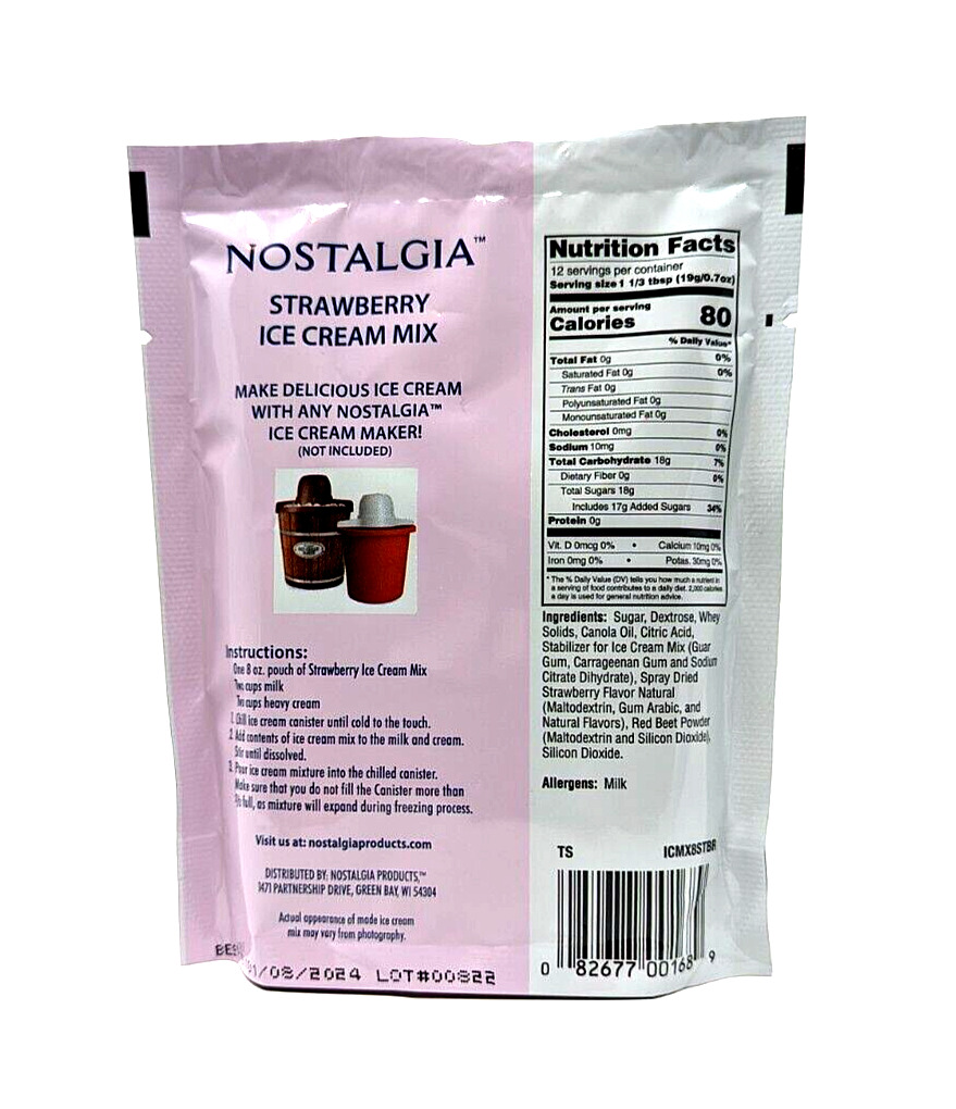 3-Pack Ice Cream Mix: Vanilla, Chocolate, Strawberry