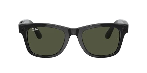 Smart Ray-Ban Wayfarer Square Glasses - Black/Green