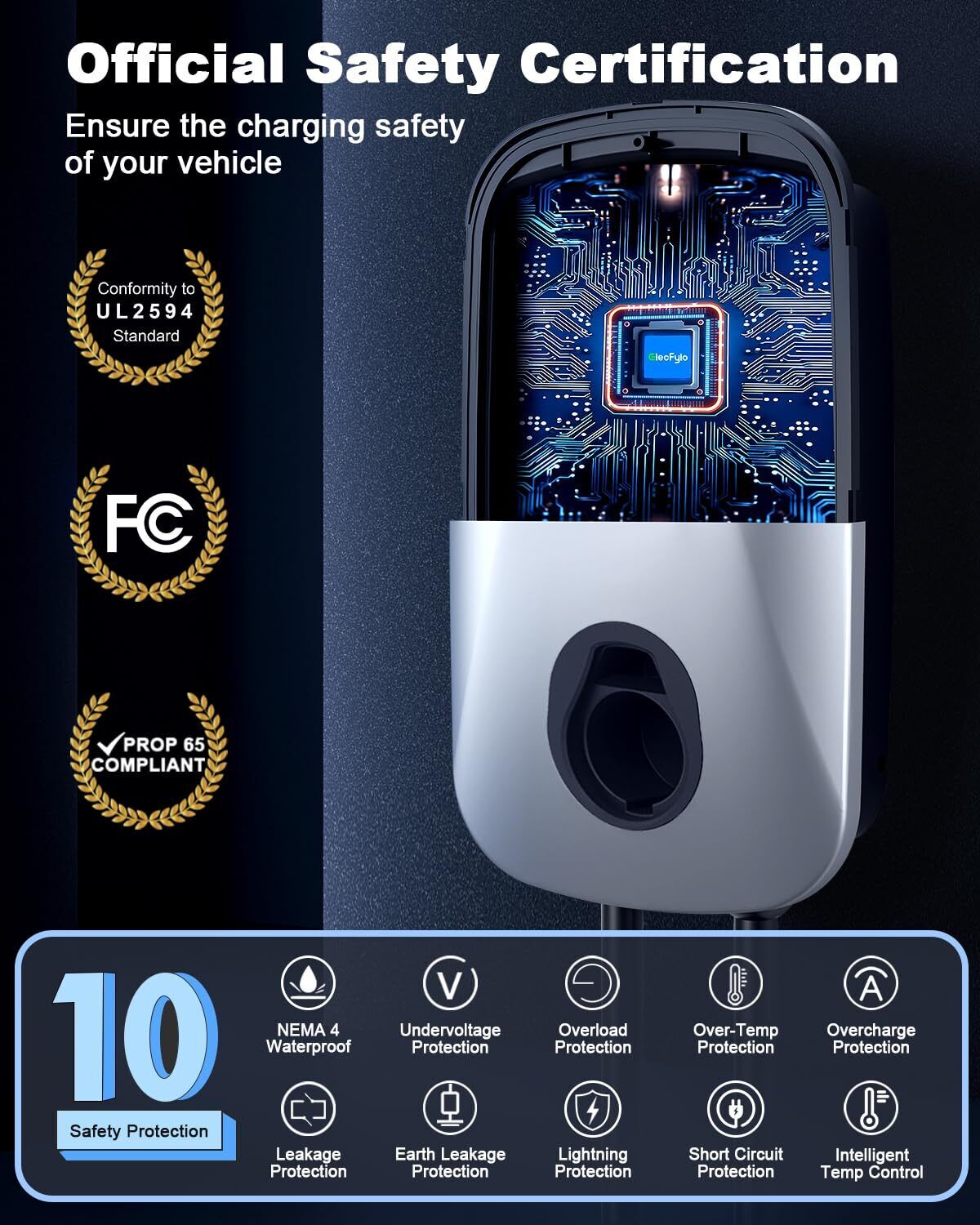 Smart Level 2 EV Charger with Wifi $400