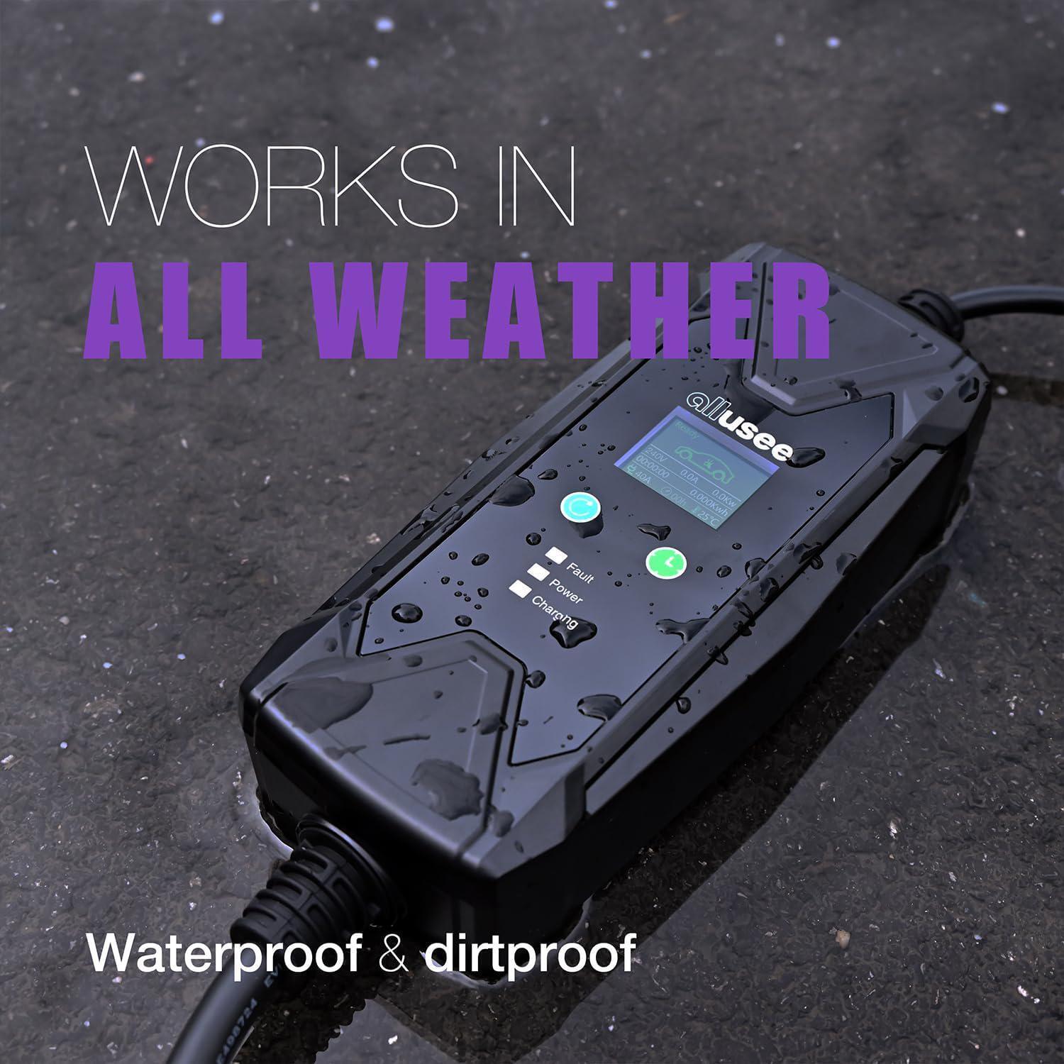 Portable 9.6KW Level 2 EV Charger with J1772