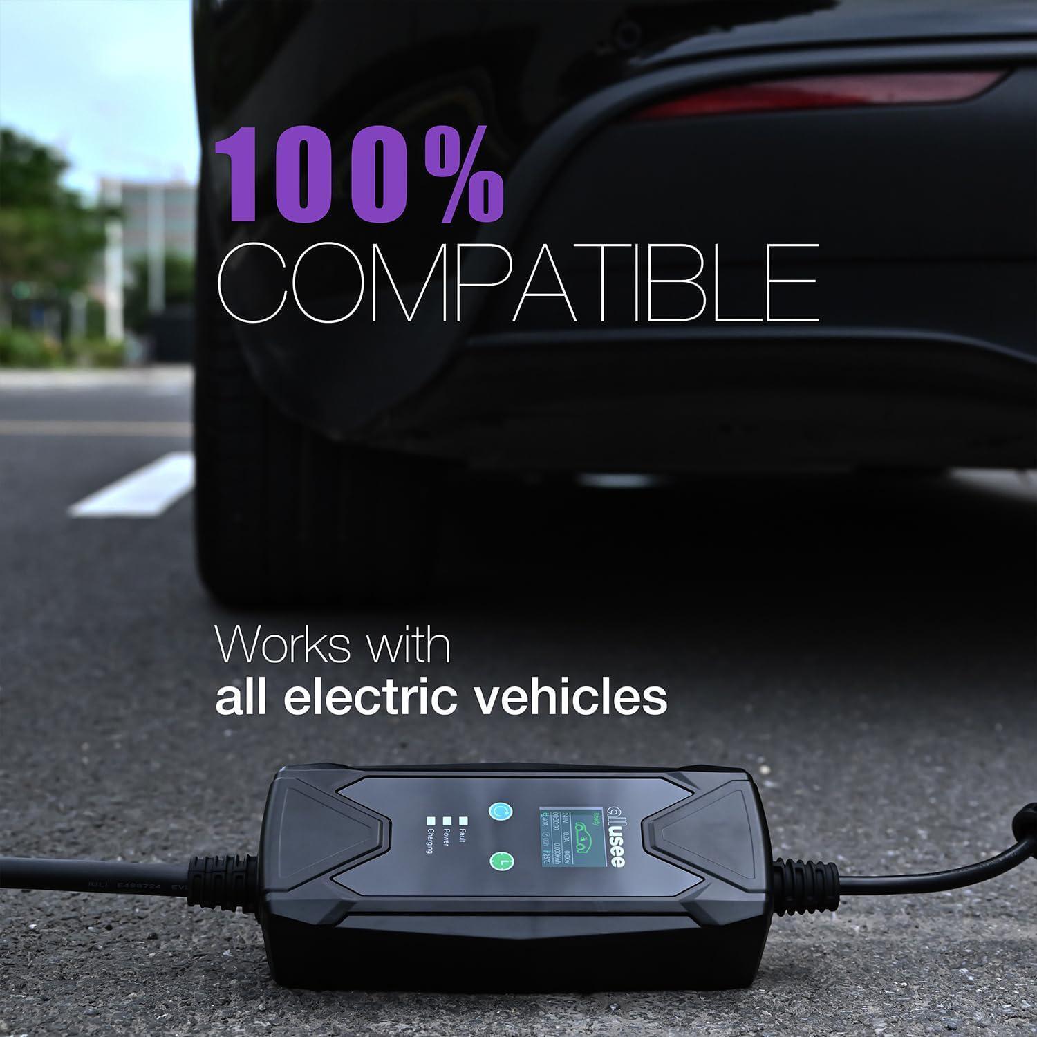 Portable 9.6KW Level 2 EV Charger with J1772
