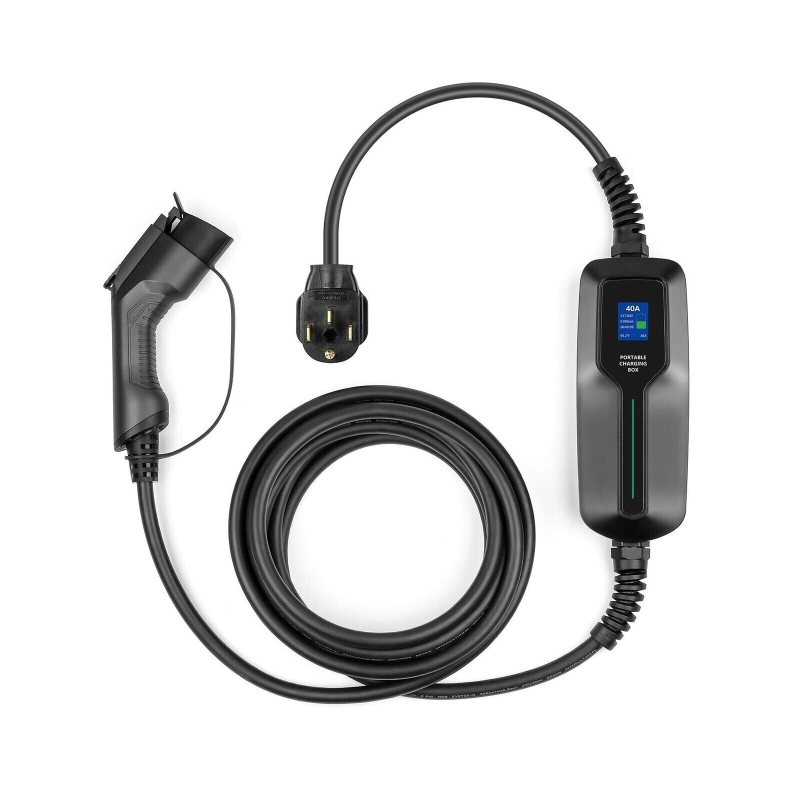 Portable Level 2 EV Charger, 32A/220V - 25ft. Cable