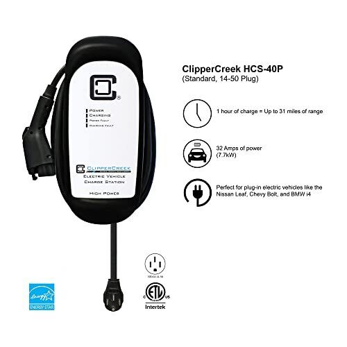ClipperCreek Level 2 32A EV Charger with NEMA 14-50 Plug