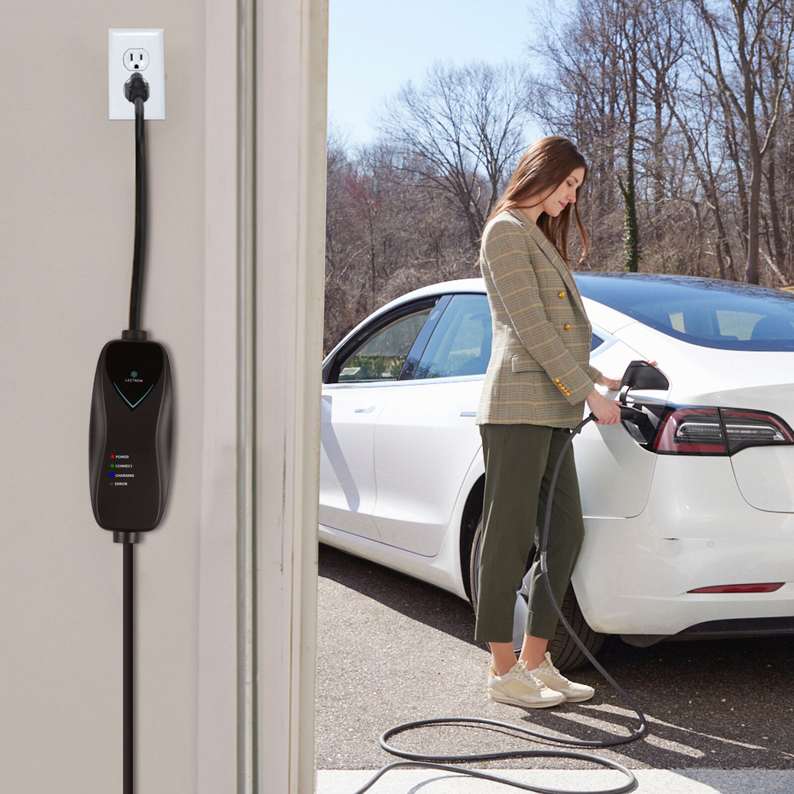 Lectron Level 1 NEMA 5-15 EV Charger - 15A