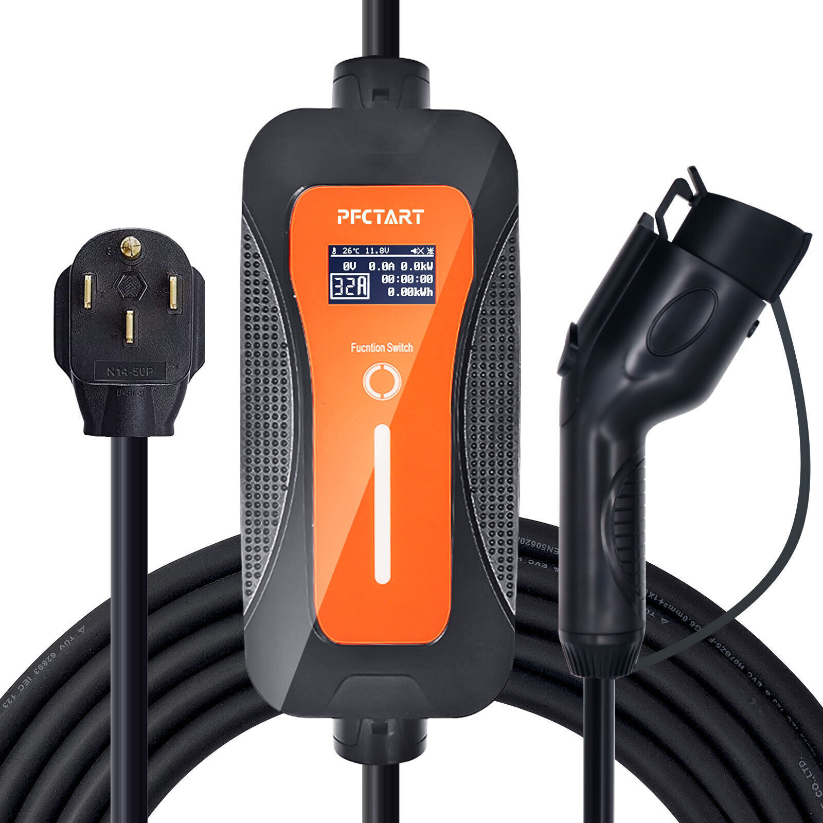 PFCTART Level 2 EV Charger 32A NEMA 14-50