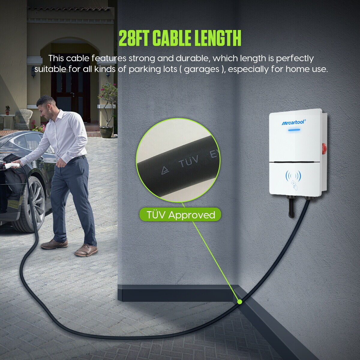 Home Electric Vehicle Charger 32A 7KW Level 2