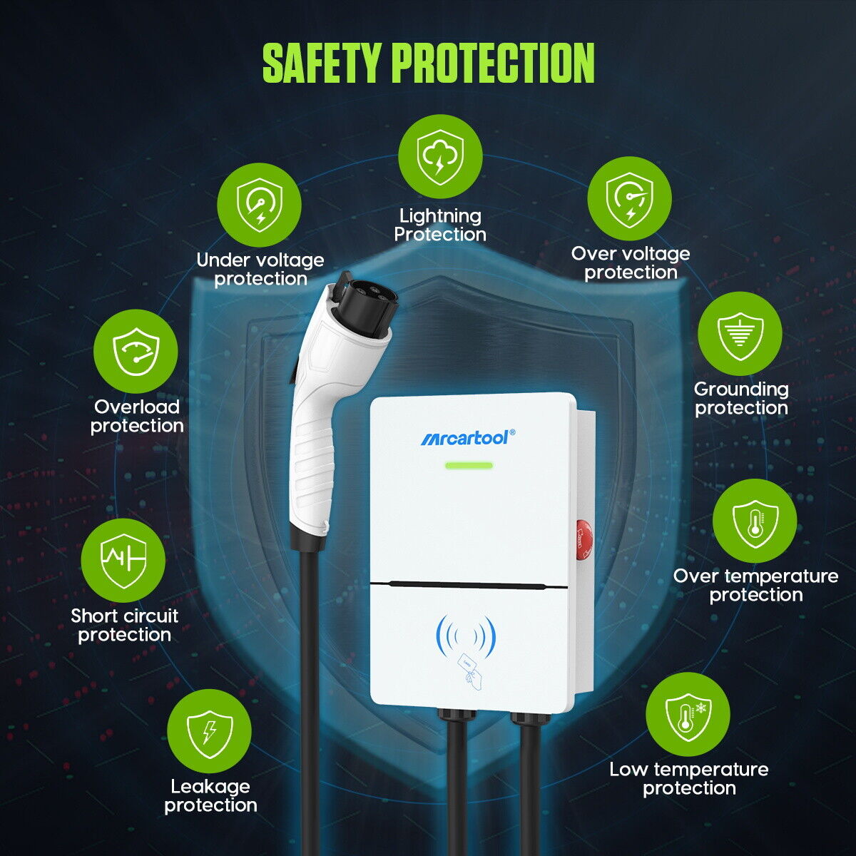 Home Electric Vehicle Charger 32A 7KW Level 2