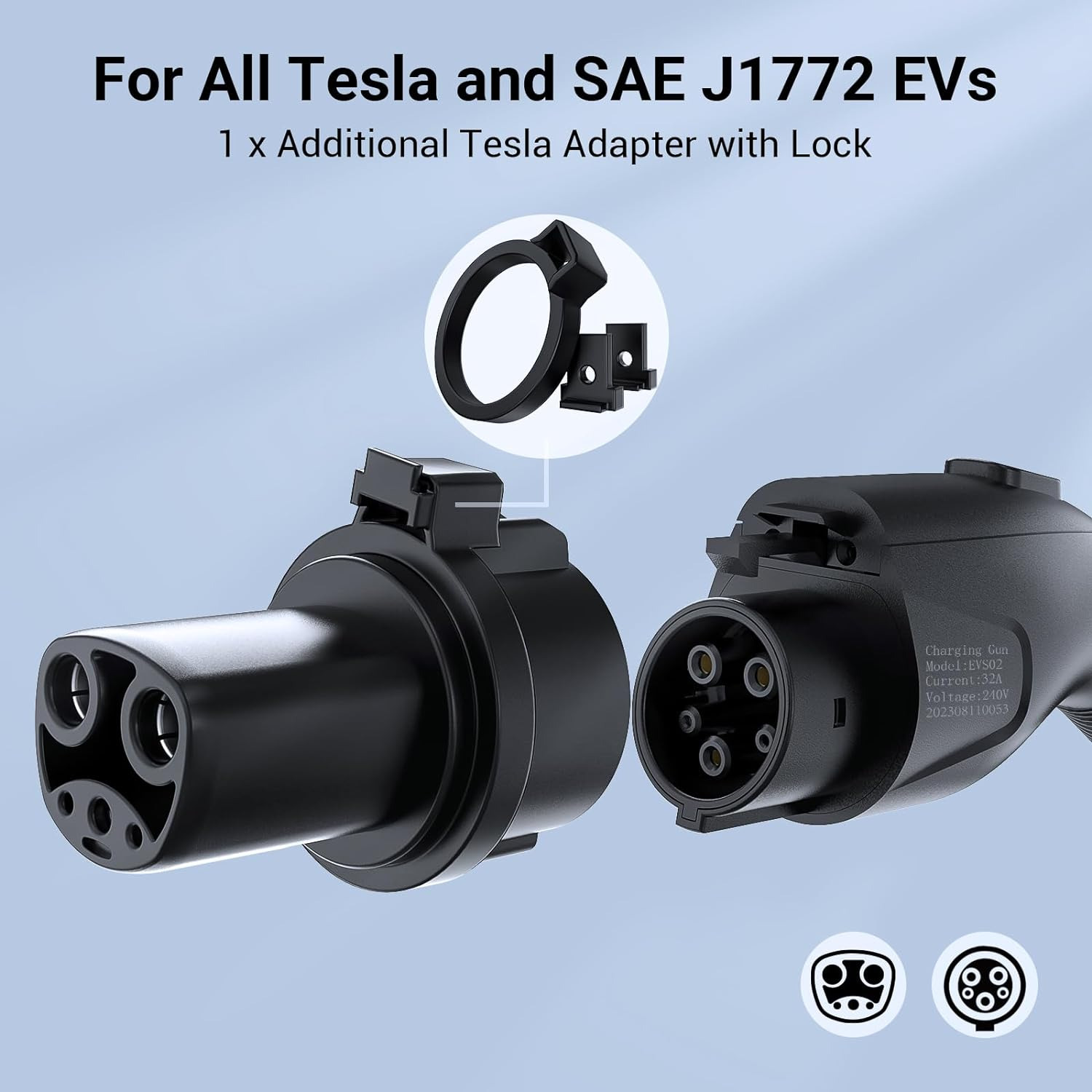 Portable Electric Vehicle Charger for Tesla & J1772