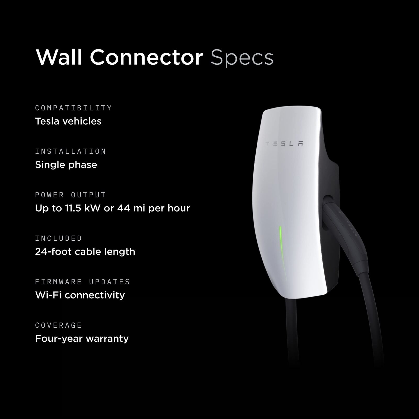 Tesla Wall Connector - Level 2 EV Charger 48A
