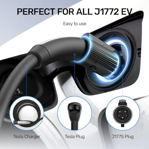 TES to J1772 Adapter: 60 Amp, 240V Universal Compatibility