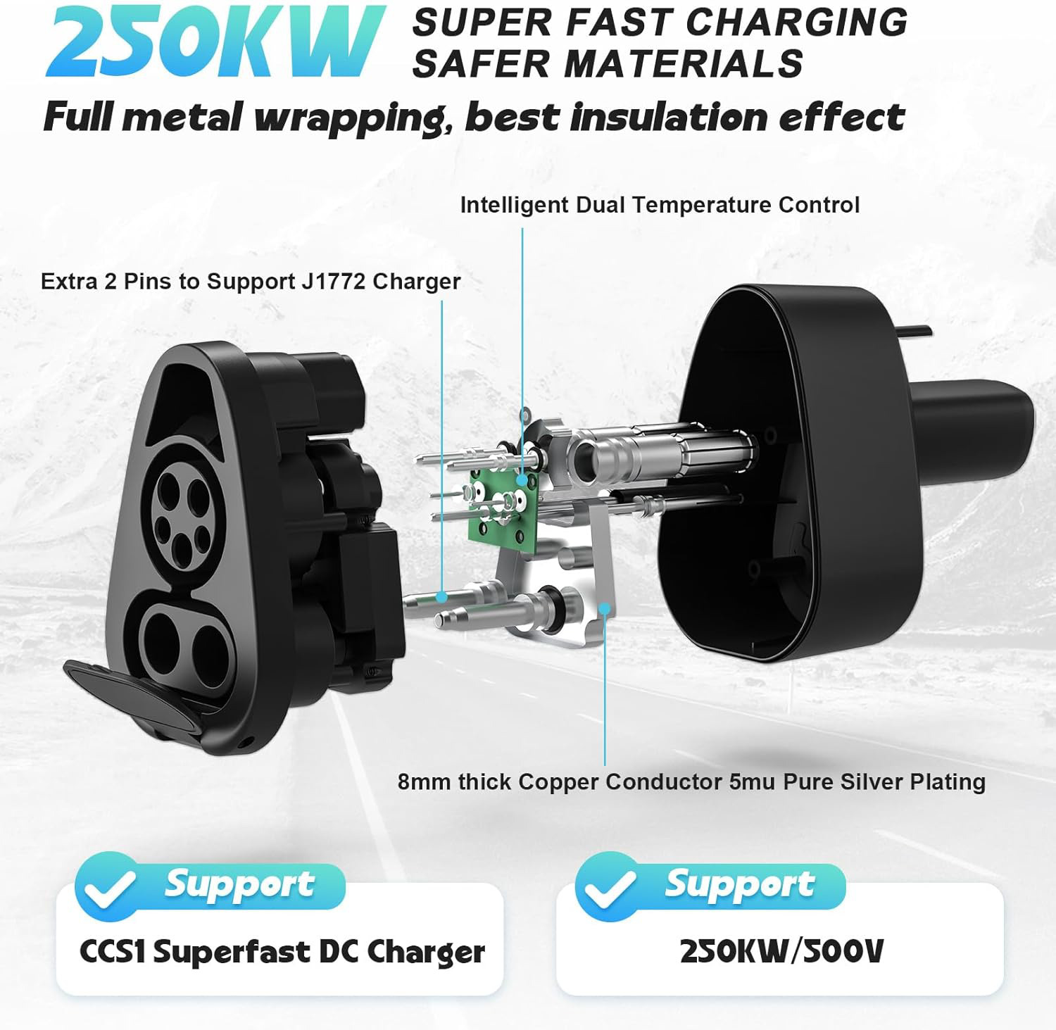 2023 Tesla EV Charger, CCS1 & J1772 Adapter