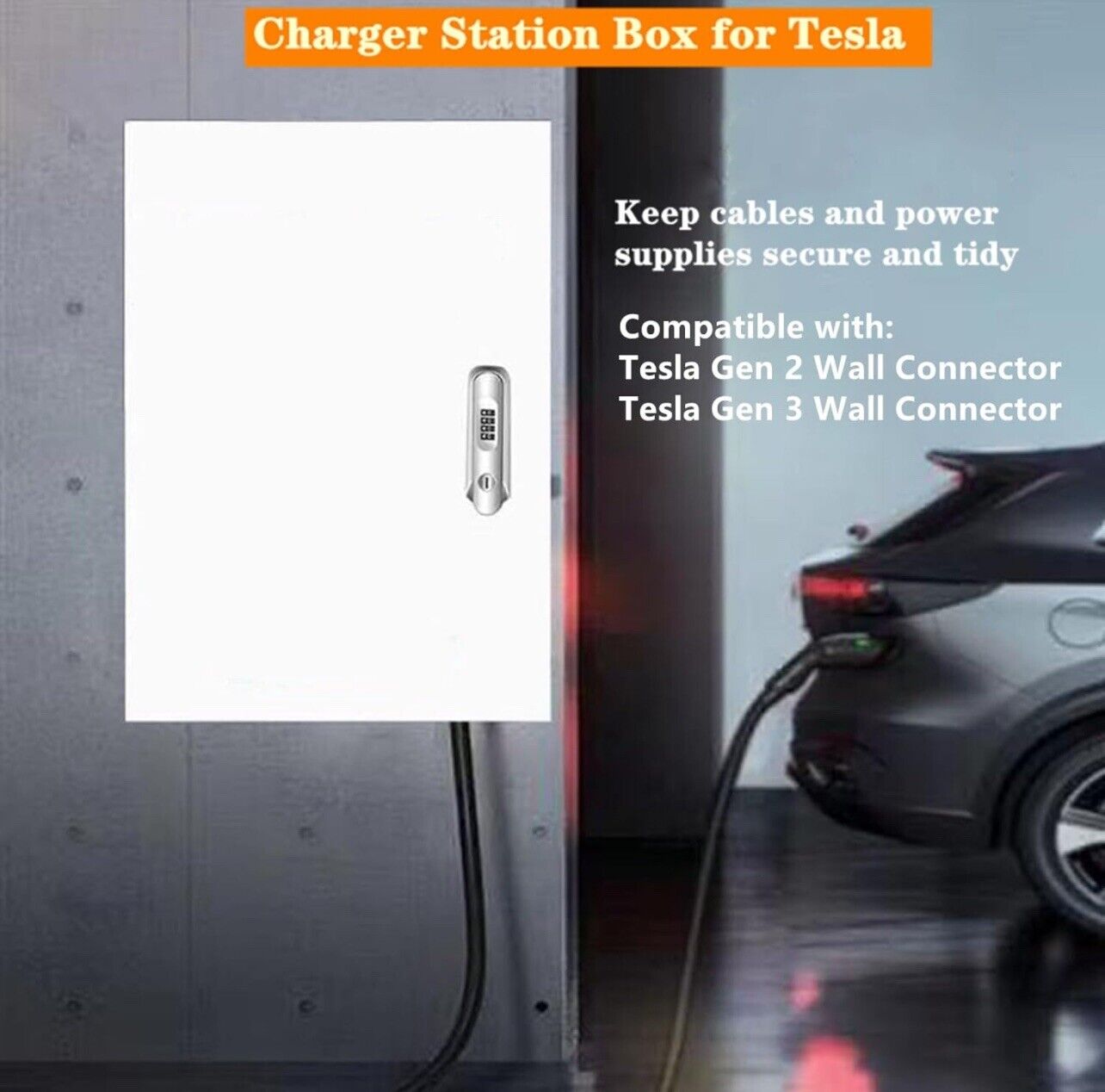 Tesla Gen3 EV Charger Station Box for Outdoor Indoor