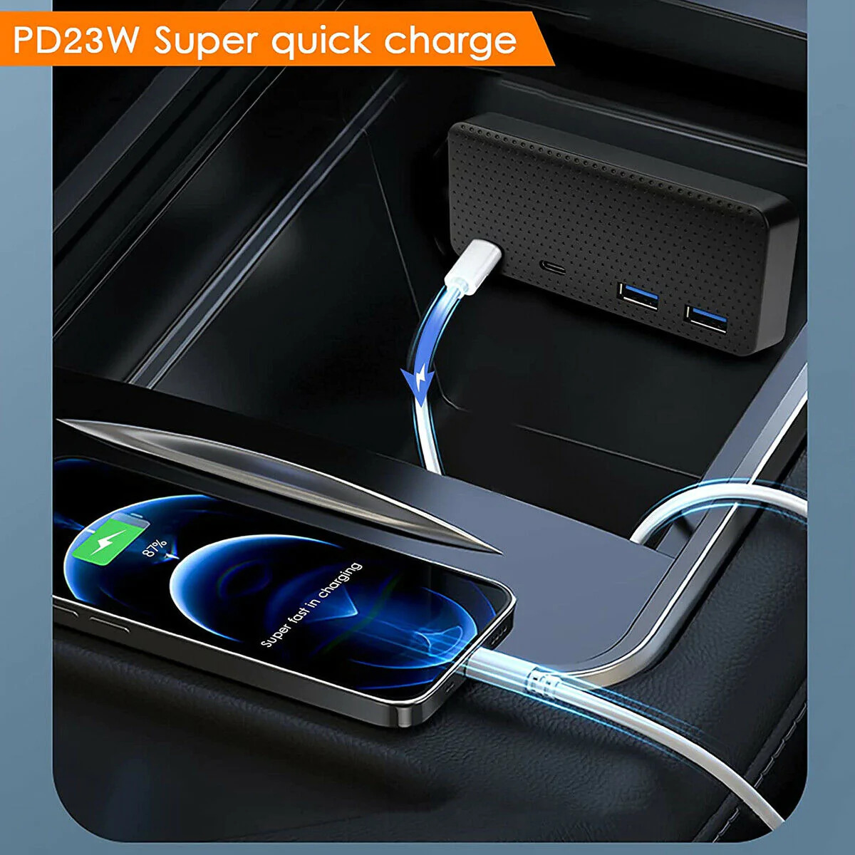 Tesla Model 3, Y 4-in-1 Console Docking Station