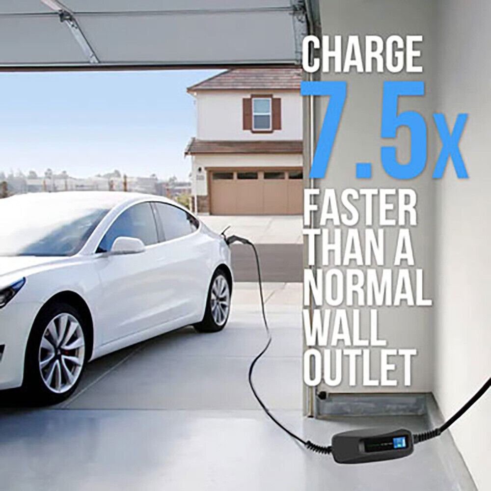 Portable Type1 EV Fast Charger 7.6KW 16/24/32/40A Cable