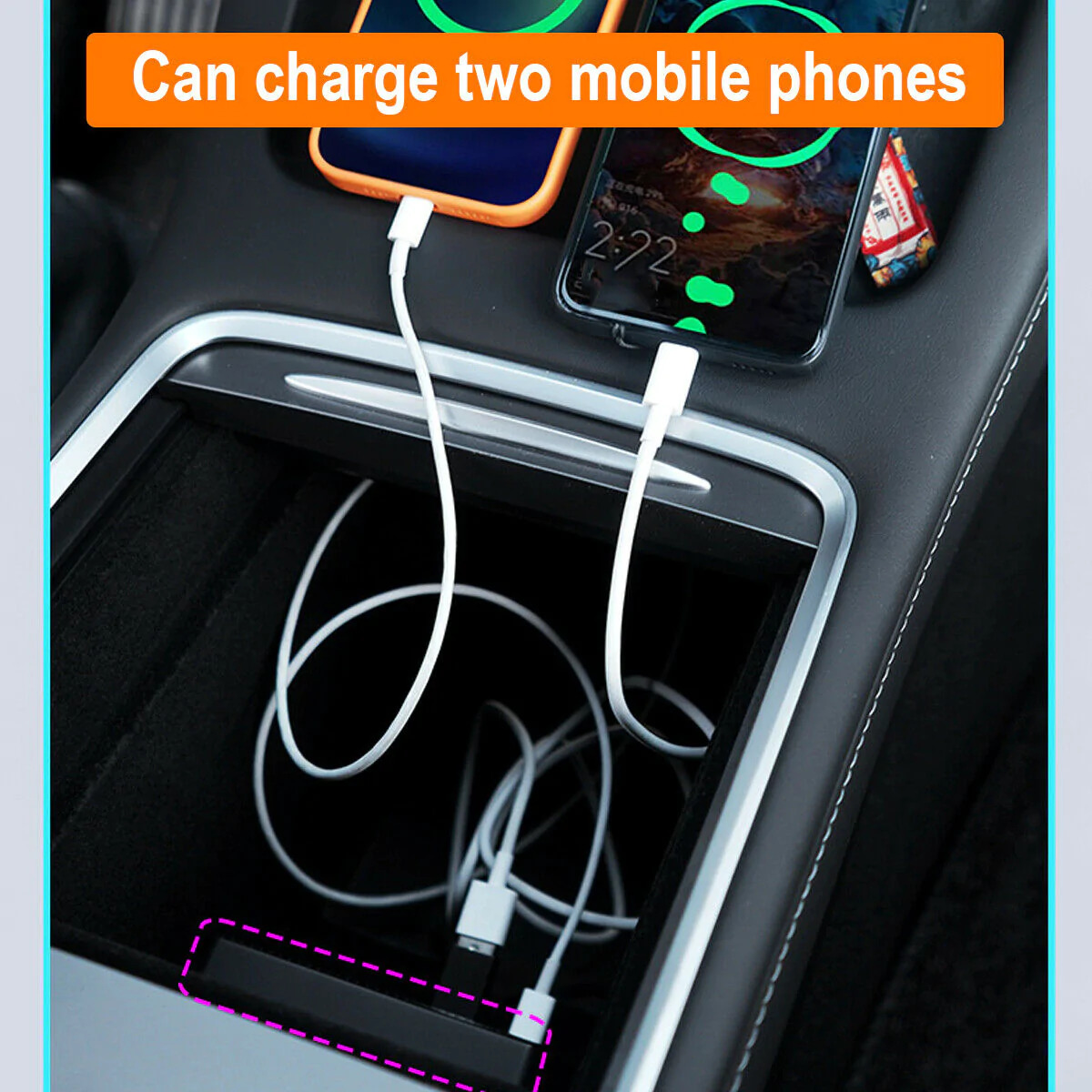 Tesla Model 3, Y 4-in-1 Console Docking Station