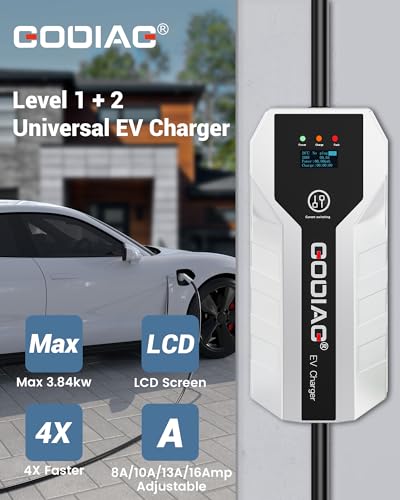 Portable Level 1+2 EV Charger - ETL Certified, 16A