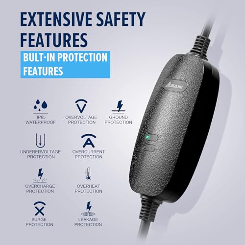 Asani Portable EV Charger for Level 1 & 2 Vehicles