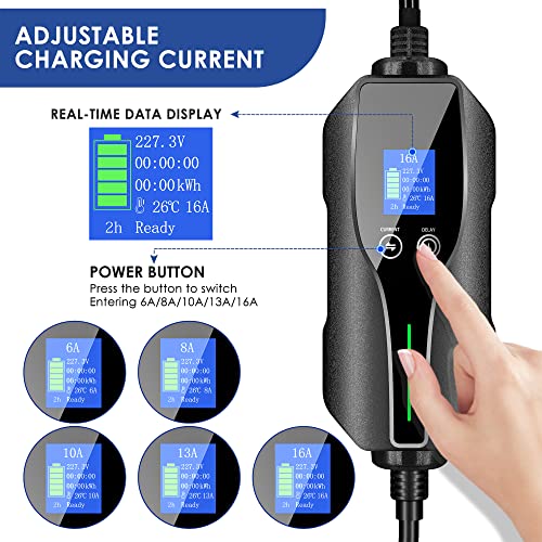 EVJUICION Level 1-2 EV Charger 16Amp 3.84kW 110V-240V