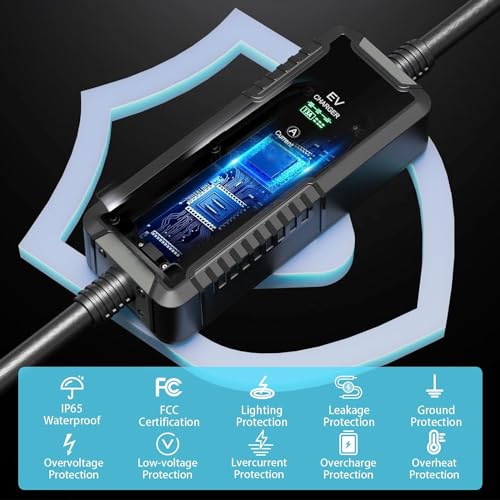 bokman Portable Level 1&2 EV Charger (240V,40A) Adjustable