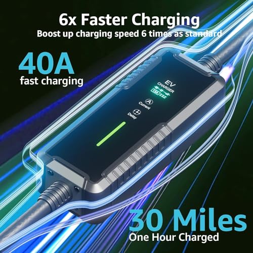 bokman Portable Level 1&2 EV Charger (240V,40A) Adjustable