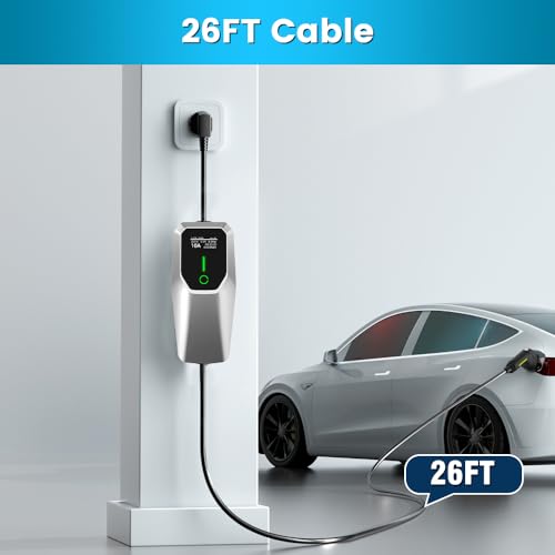 Portable EV Charger 240V 32A with 26ft Cable