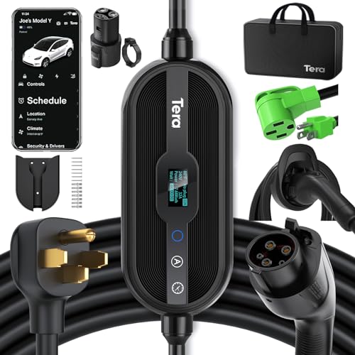 Tera EV Charger: Level 1 & 2, Wi-Fi, 25FT Cable