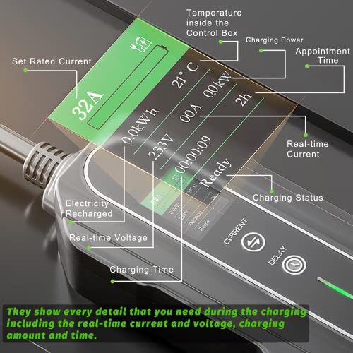 MUETUX Level 2 & 1 EV Charger 25ft Cable