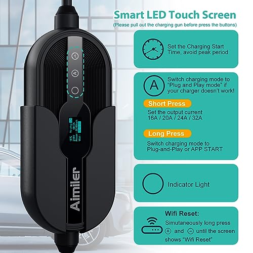 AIMILER Level 2 EV Charger with 25ft Cable