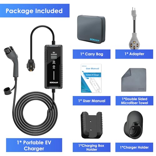 Bokman Portable Level 2 EV Charger (240V, 32A)
