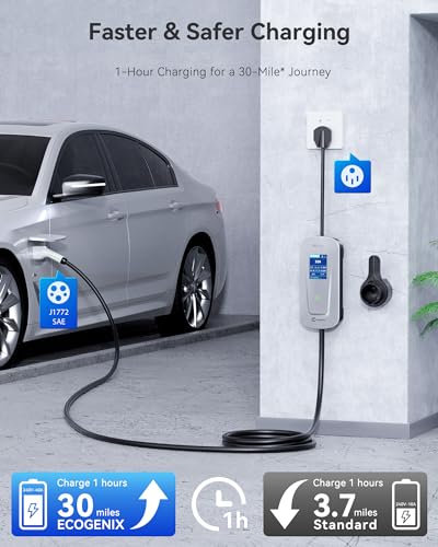 Ecogenix 2024 Level 2 EV Charger with J1772 Connector