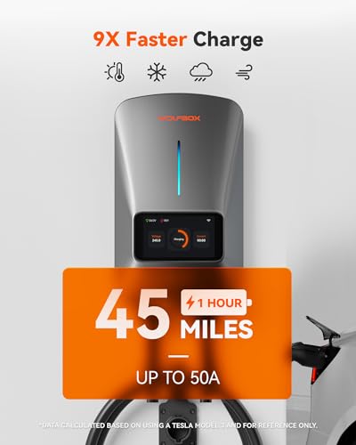 WOLFBOX Level 2 EV Charger with Smart Display
