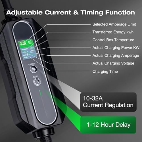 addlon Level 2 EV Charger Cable, Portable 32A
