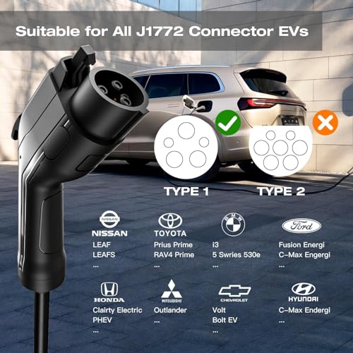 addlon Level 2 EV Charger Cable, Portable 32A